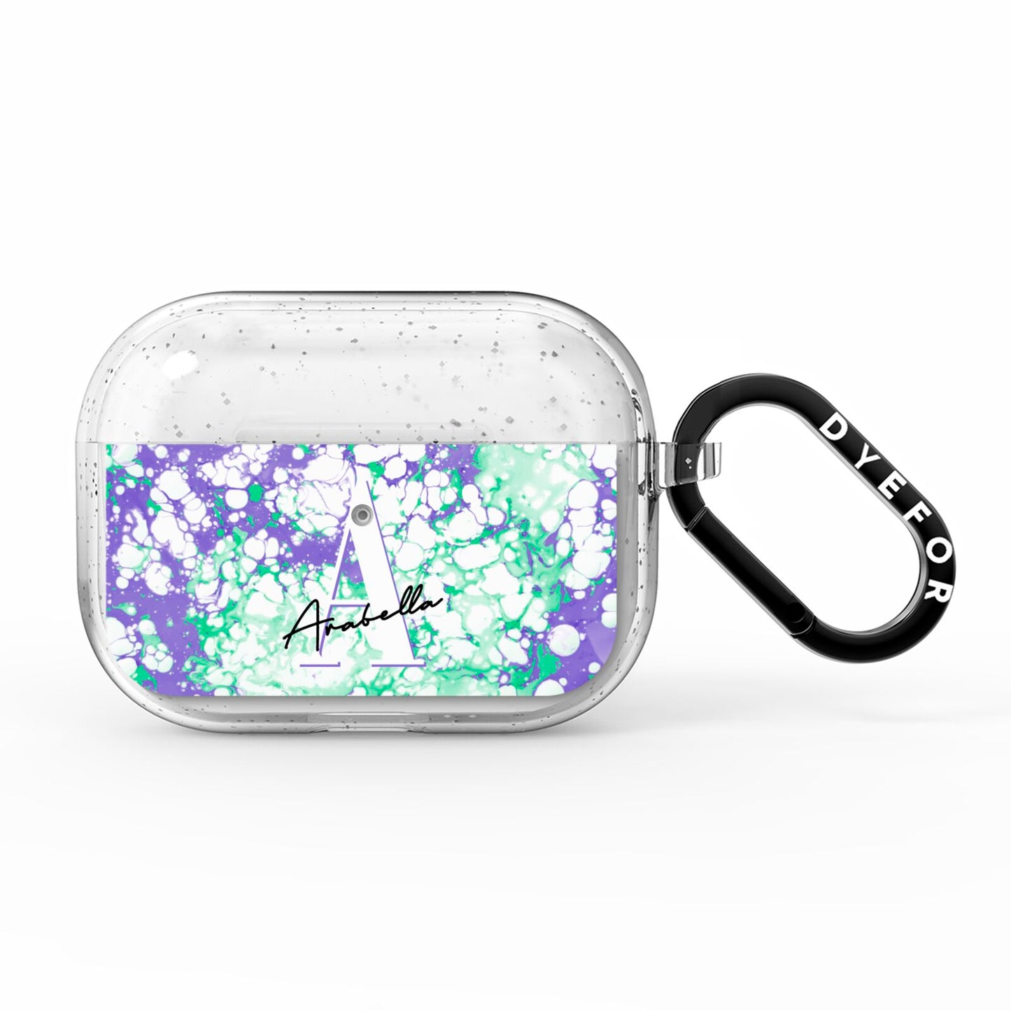 Personalised Liquid Marble AirPods Pro Glitter Case