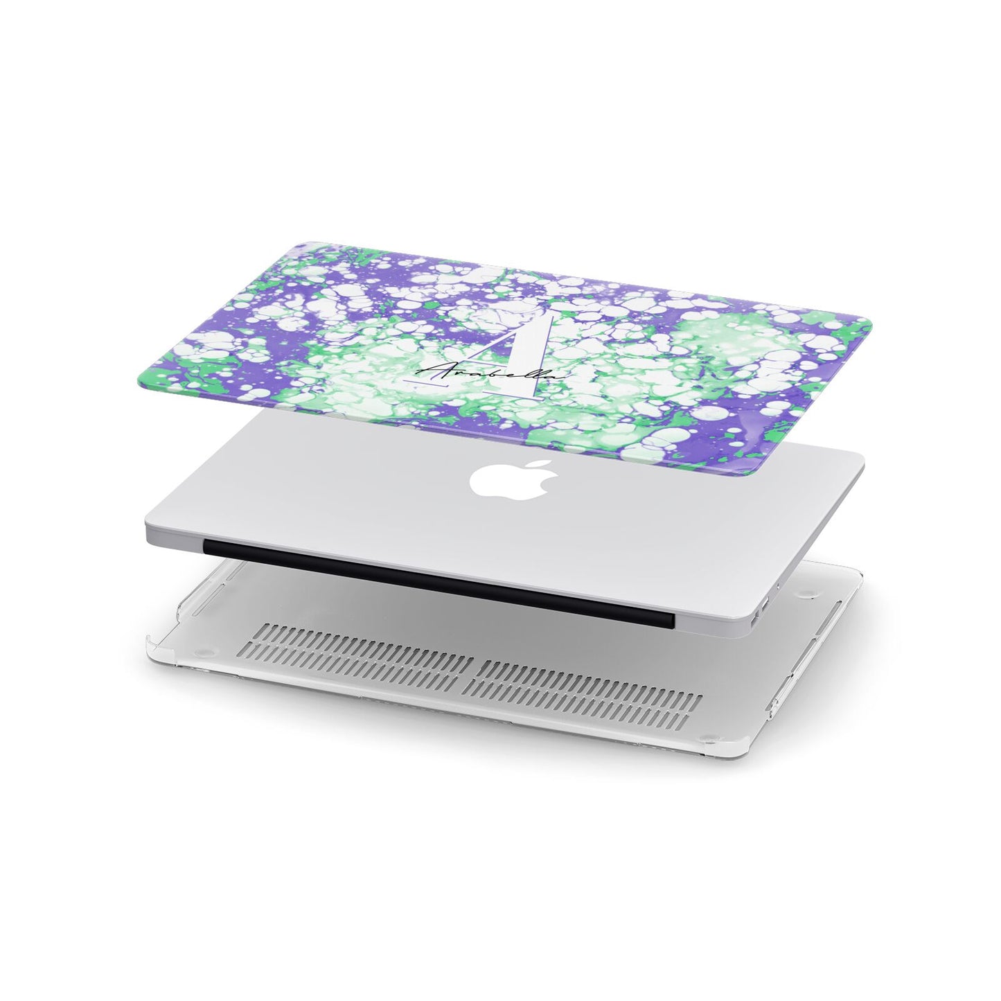 Personalised Liquid Marble Apple MacBook Case in Detail