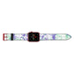 Personalised Liquid Marble Apple Watch Strap Landscape Image Red Hardware