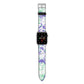 Personalised Liquid Marble Apple Watch Strap with Silver Hardware