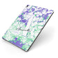 Personalised Liquid Marble Apple iPad Case on Grey iPad Side View