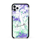 Personalised Liquid Marble Apple iPhone 11 Pro Max in Silver with Black Impact Case