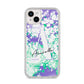 Personalised Liquid Marble iPhone 14 Plus Glitter Tough Case Starlight