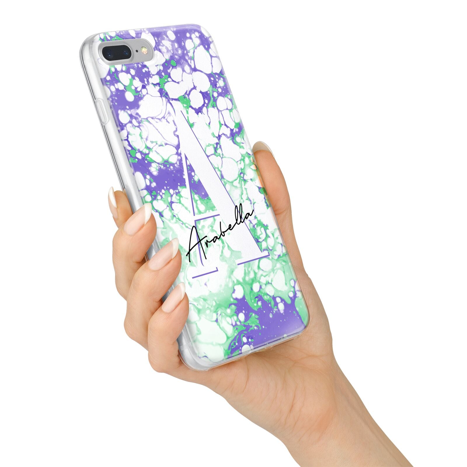 Personalised Liquid Marble iPhone 7 Plus Bumper Case on Silver iPhone Alternative Image