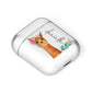 Personalised Llama AirPods Case Laid Flat