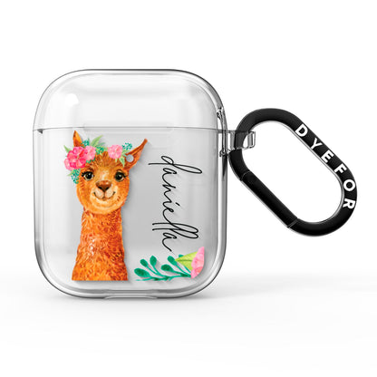 Personalised Llama AirPods Clear Case