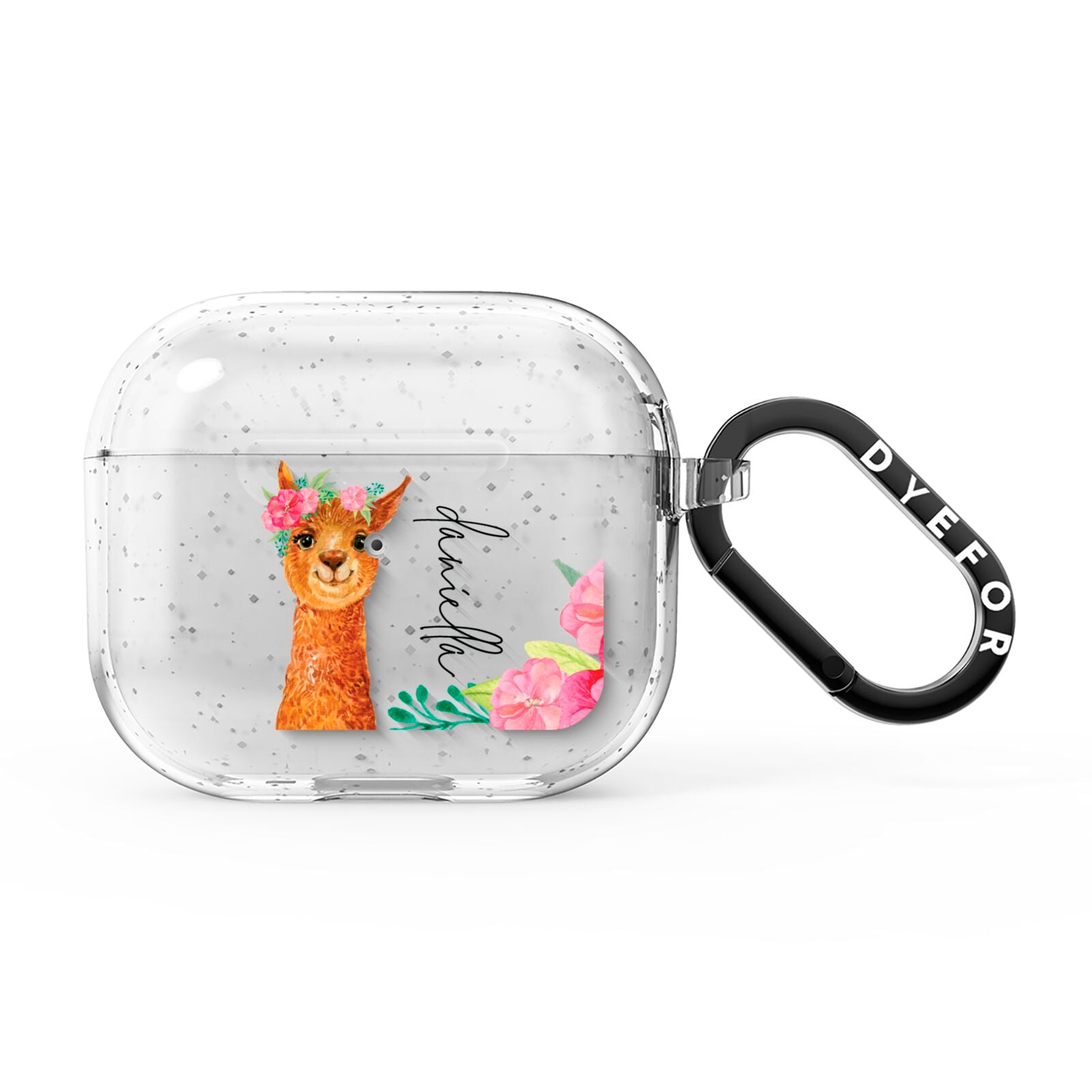 Personalised Llama AirPods Glitter Case 3rd Gen