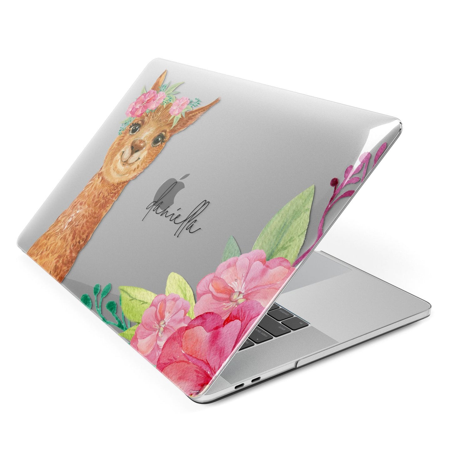 Personalised Llama Apple MacBook Case Side View