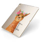 Personalised Llama Apple iPad Case on Gold iPad Side View