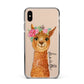 Personalised Llama Apple iPhone Xs Max Impact Case Black Edge on Gold Phone