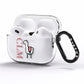 Personalised Llama Initials Monogram AirPods Pro Clear Case Side Image
