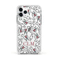 Personalised Llama Initials Monogram Apple iPhone 11 Pro in Silver with White Impact Case