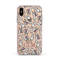 Personalised Llama Initials Monogram Apple iPhone Xs Impact Case Pink Edge on Gold Phone
