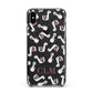 Personalised Llama Initials Monogram Apple iPhone Xs Max Impact Case Black Edge on Black Phone