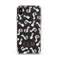 Personalised Llama Initials Monogram Apple iPhone Xs Max Impact Case Pink Edge on Black Phone