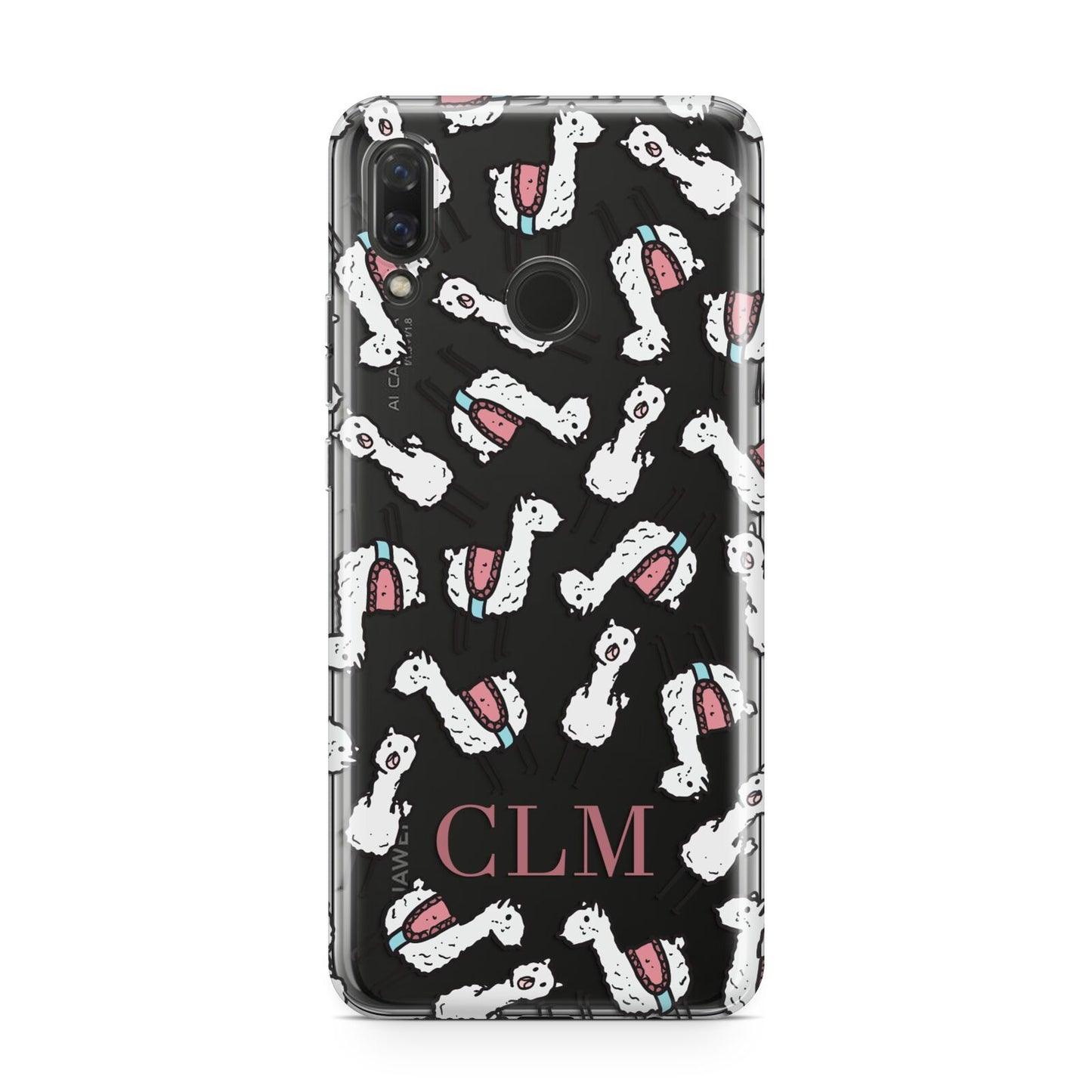 Personalised Llama Initials Monogram Huawei Nova 3 Phone Case