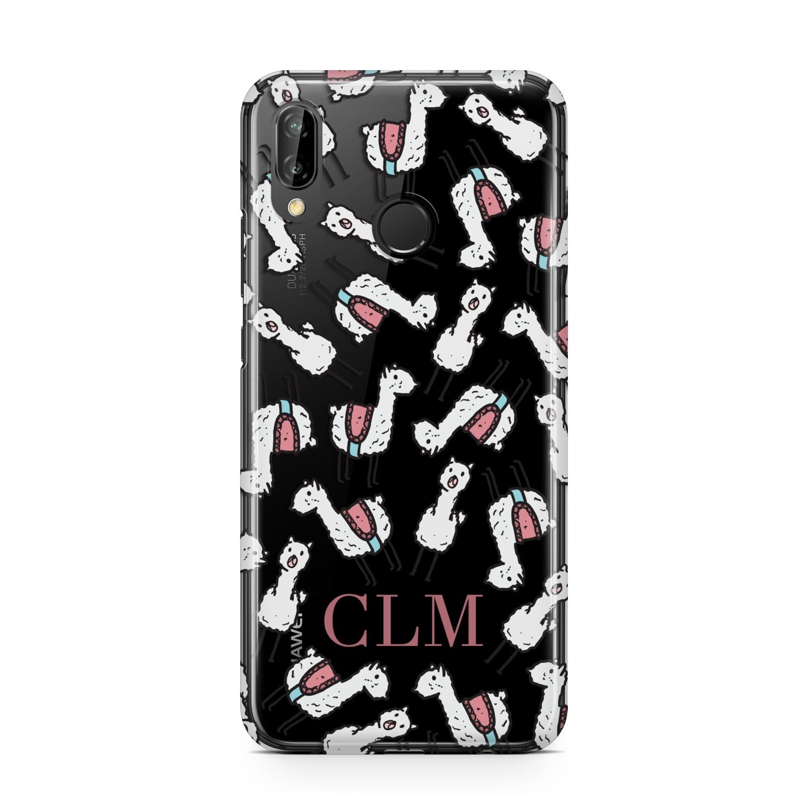 Personalised Llama Initials Monogram Huawei P20 Lite Phone Case