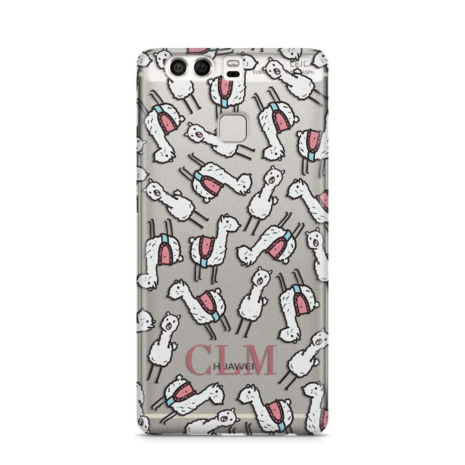 Personalised Llama Initials Monogram Huawei P9 Case