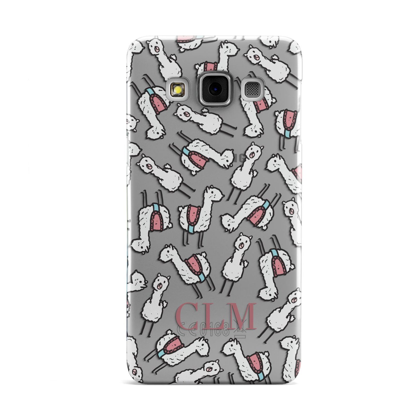 Personalised Llama Initials Monogram Samsung Galaxy A3 Case