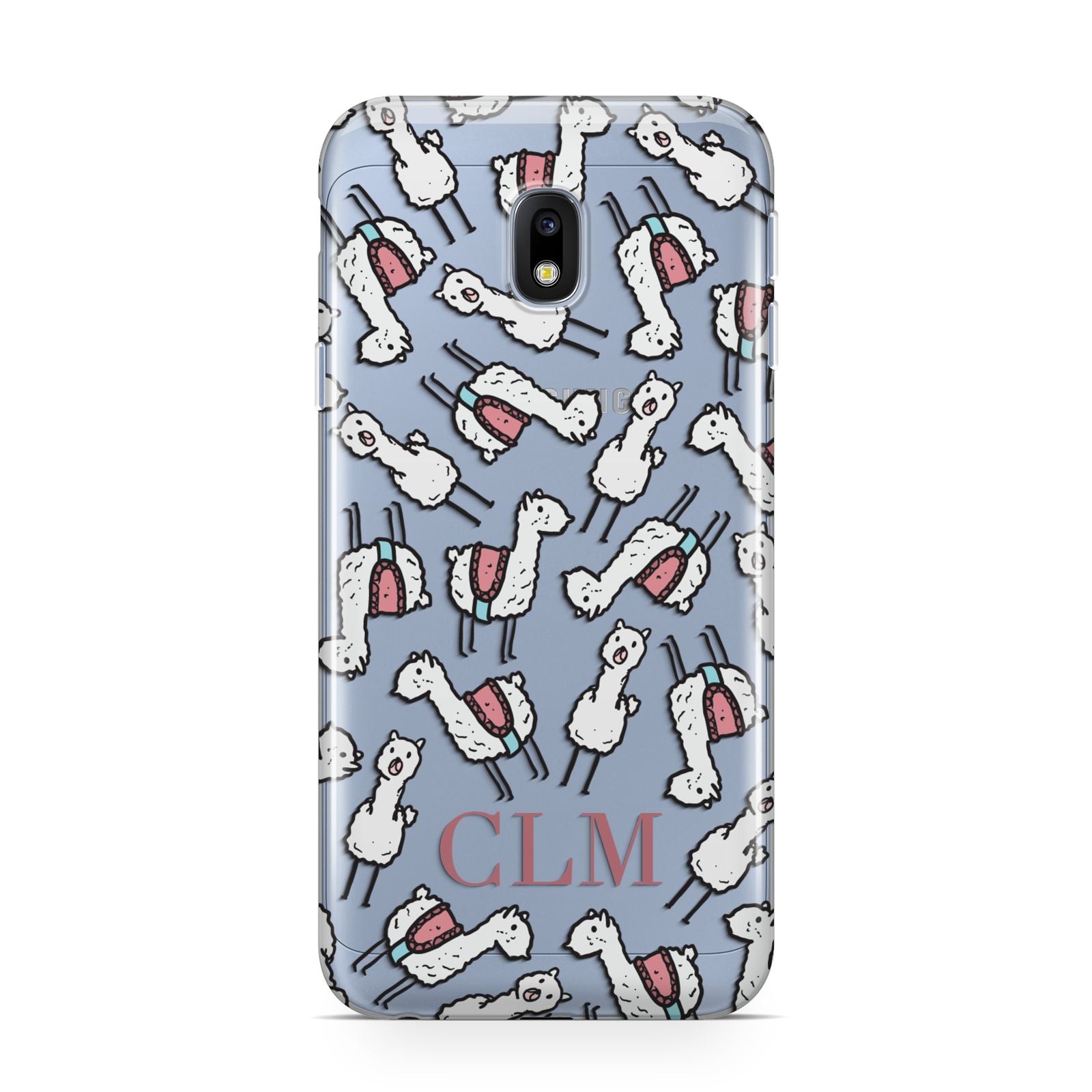 Personalised Llama Initials Monogram Samsung Galaxy J3 2017 Case