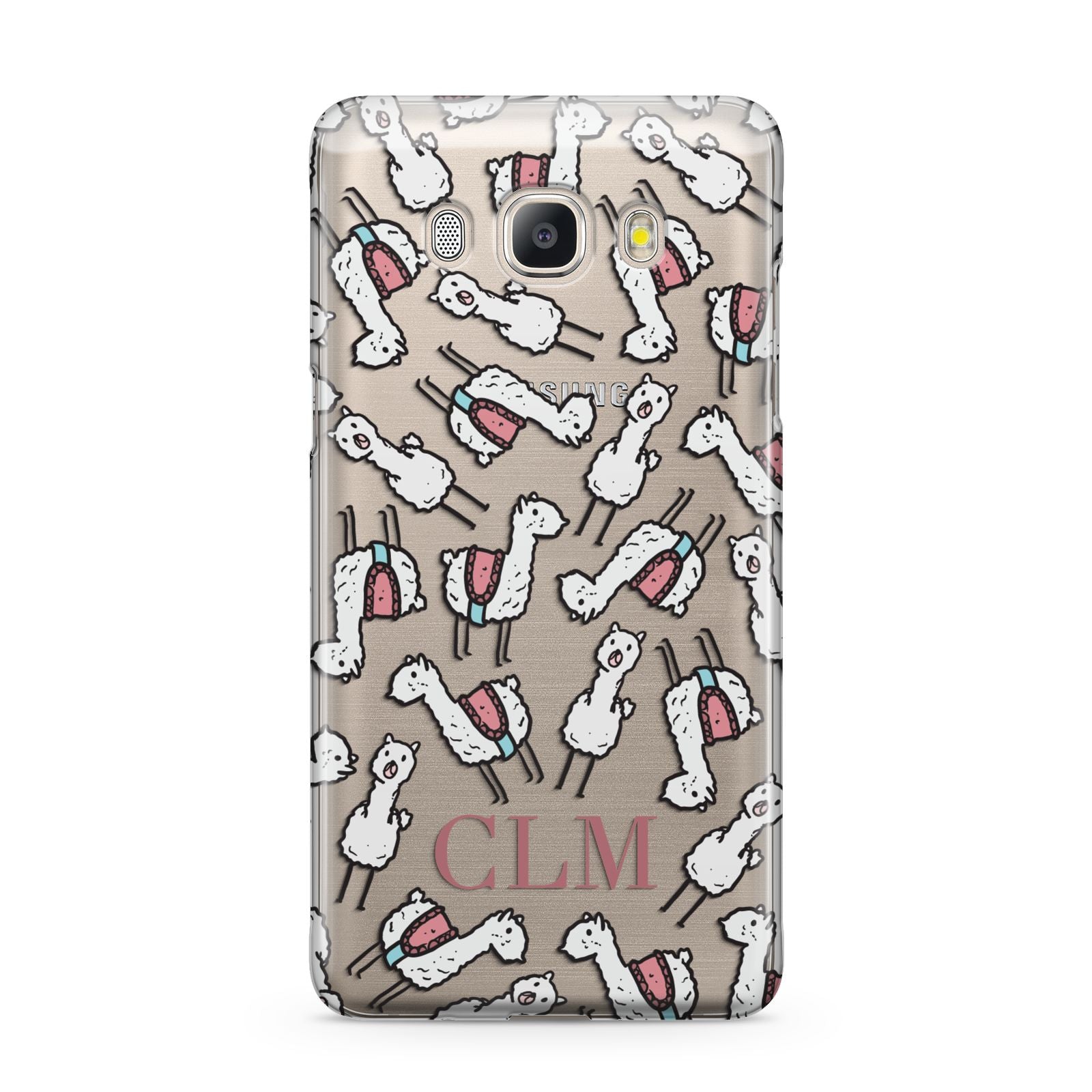 Personalised Llama Initials Monogram Samsung Galaxy J5 2016 Case