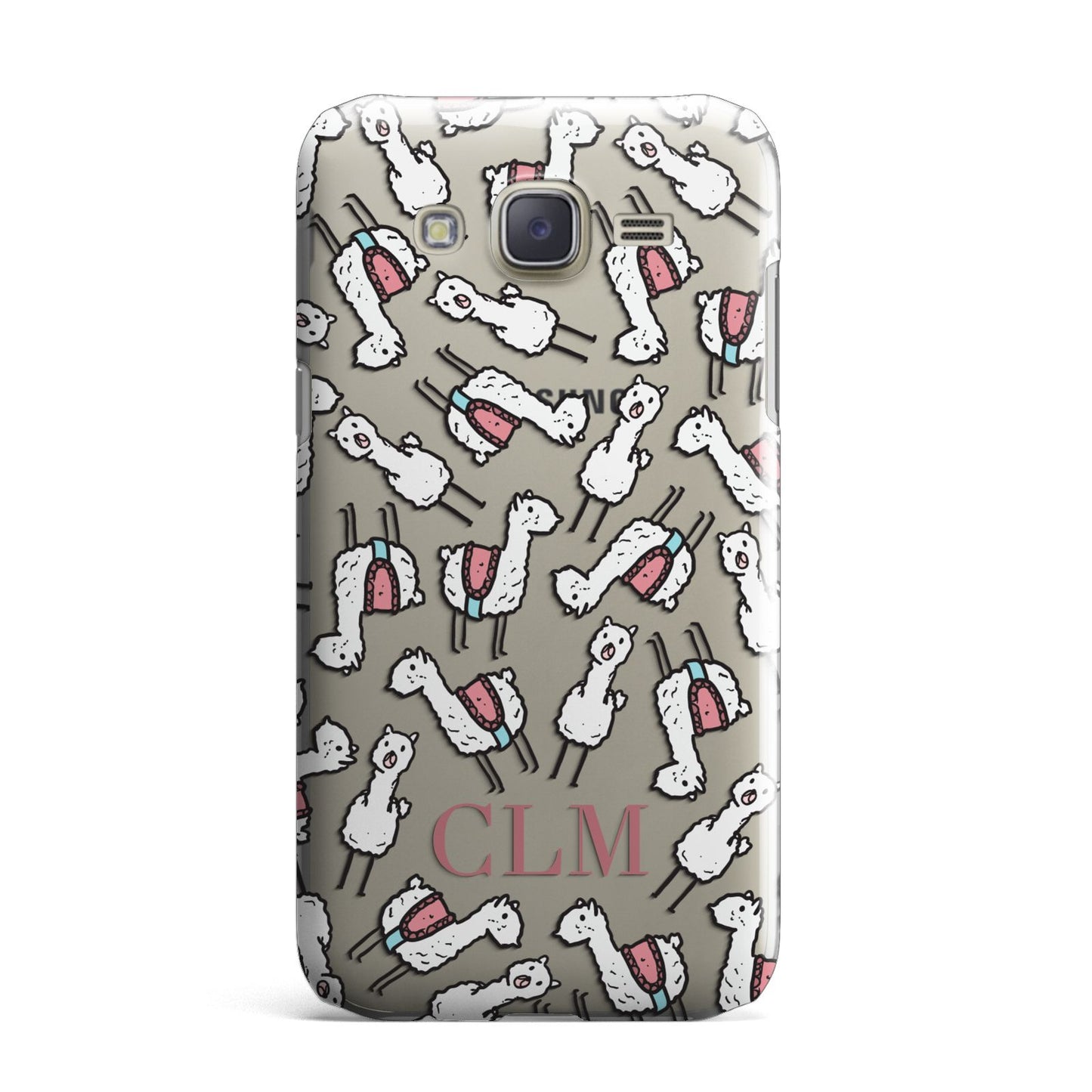 Personalised Llama Initials Monogram Samsung Galaxy J7 Case