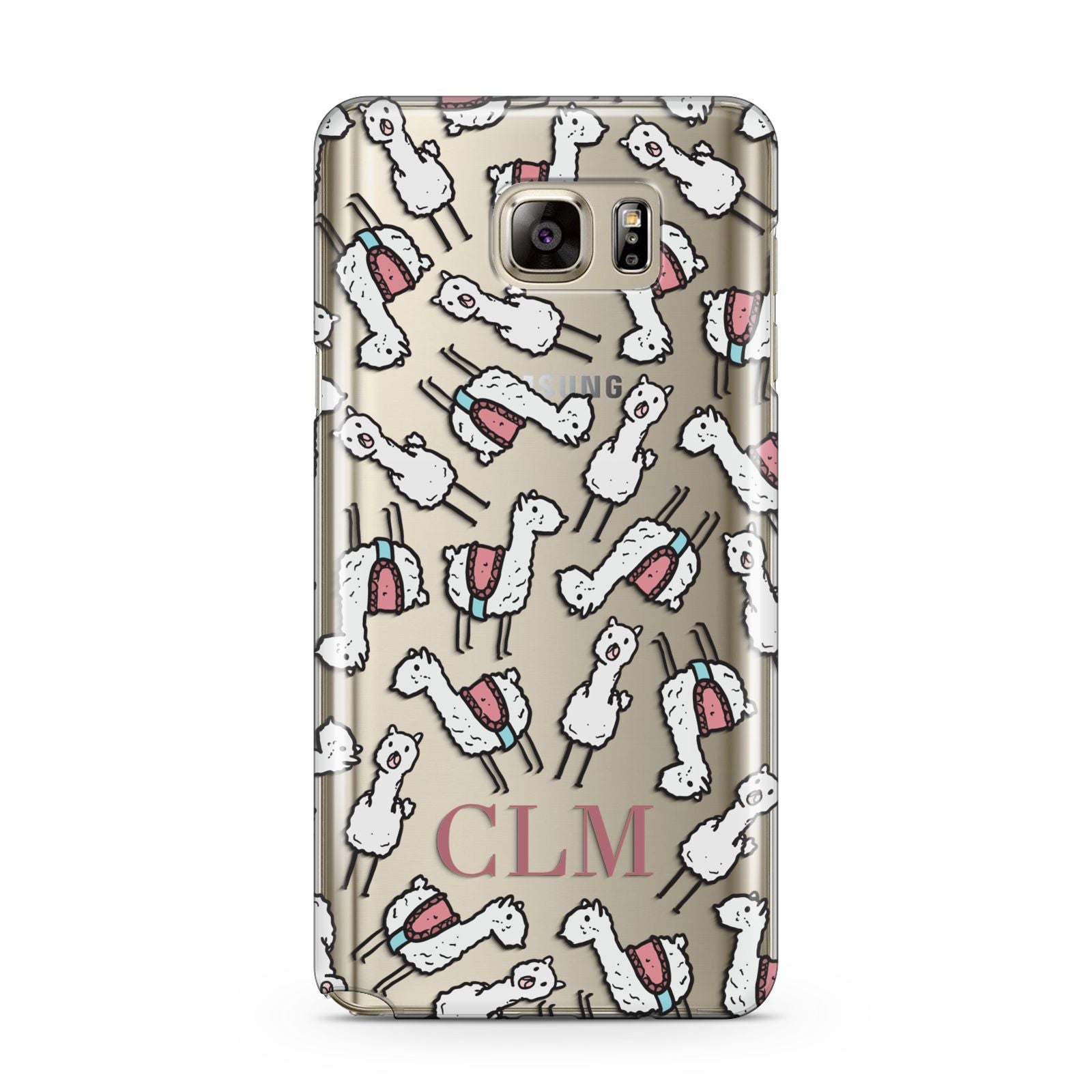 Personalised Llama Initials Monogram Samsung Galaxy Note 5 Case