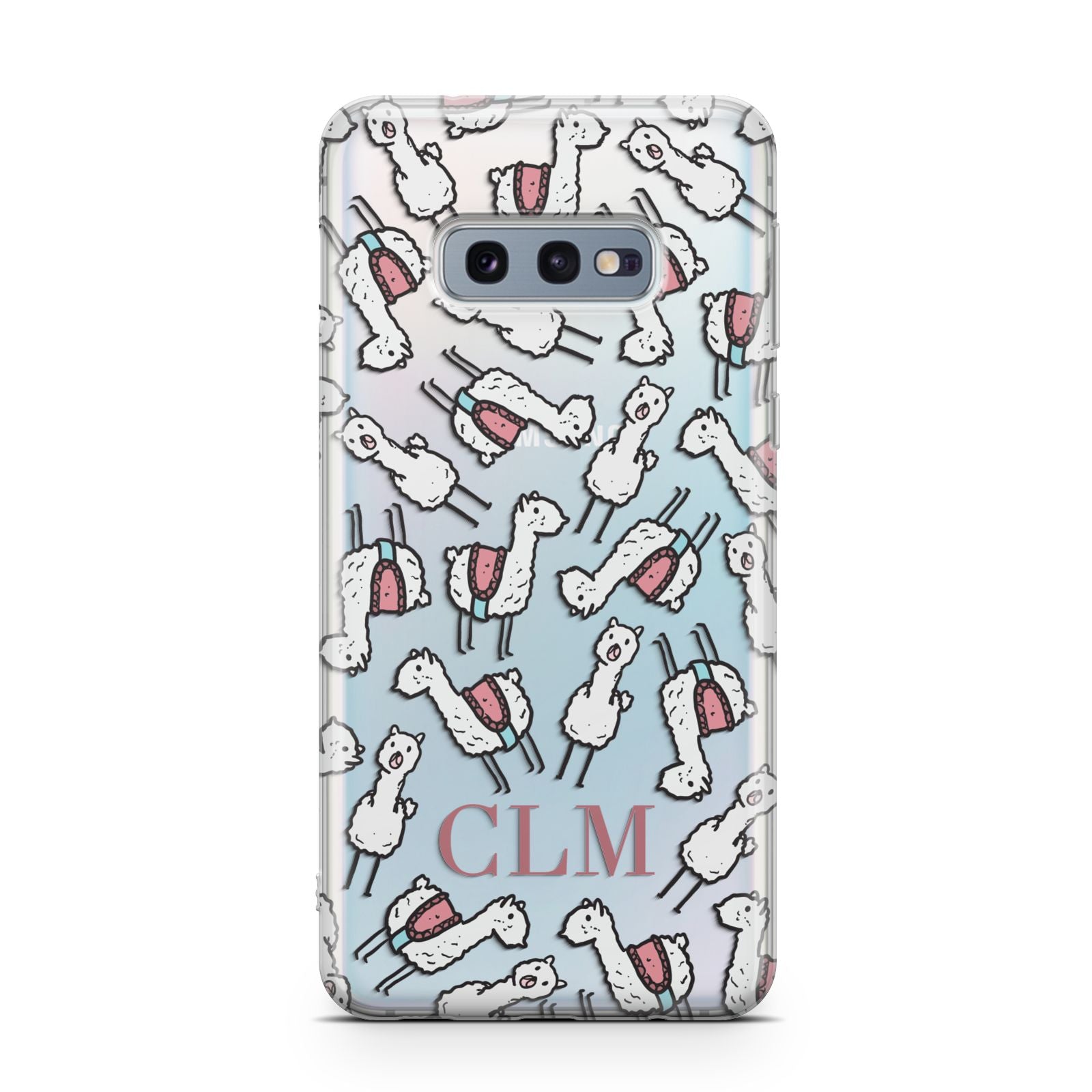 Personalised Llama Initials Monogram Samsung Galaxy S10E Case