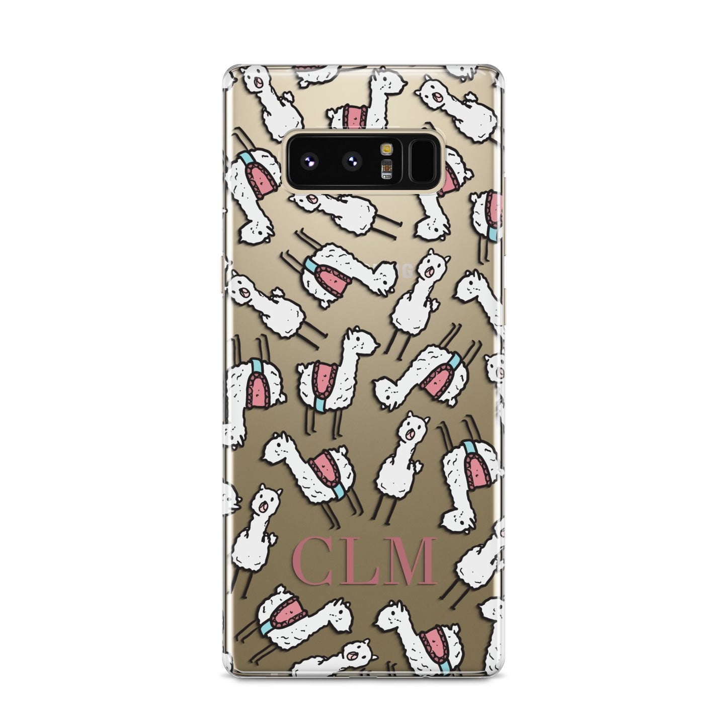Personalised Llama Initials Monogram Samsung Galaxy S8 Case