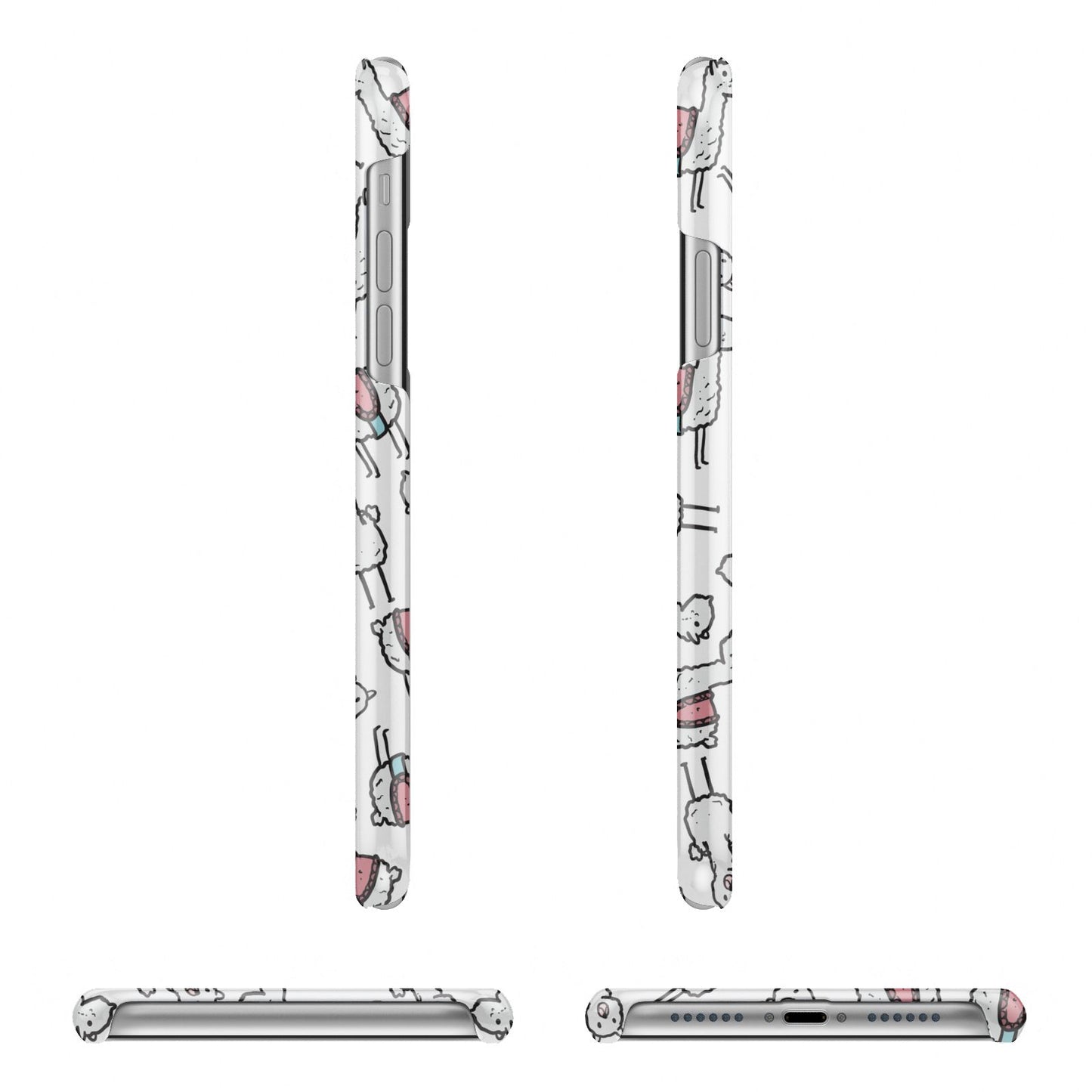 Personalised Llama Initials Monogram iPhone 11 Pro 3D Snap Case Angle Images