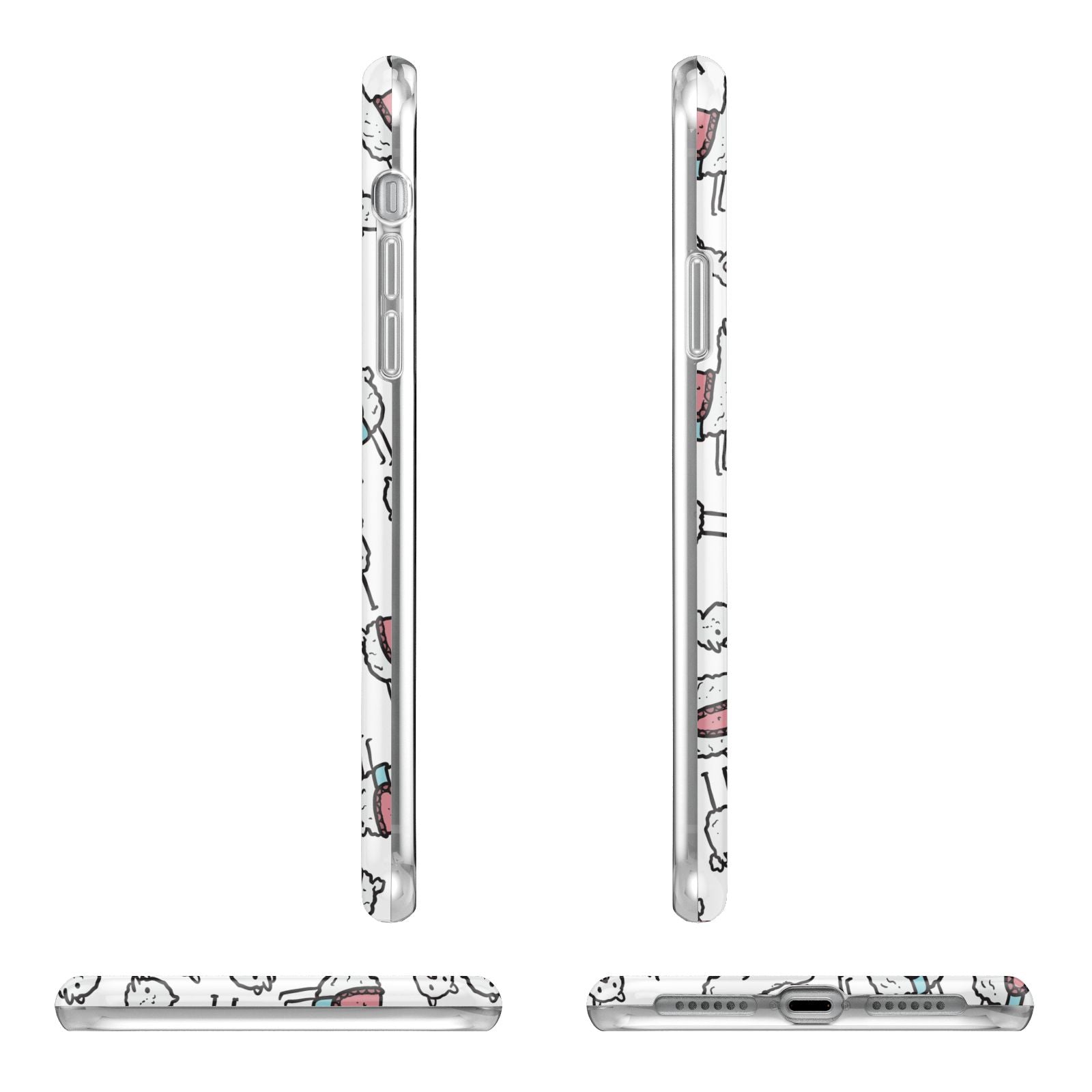Personalised Llama Initials Monogram iPhone 11 Pro 3D Tough Case Angle Images