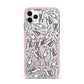 Personalised Llama Initials Monogram iPhone 11 Pro Max Impact Pink Edge Case