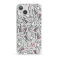 Personalised Llama Initials Monogram iPhone 13 Clear Bumper Case