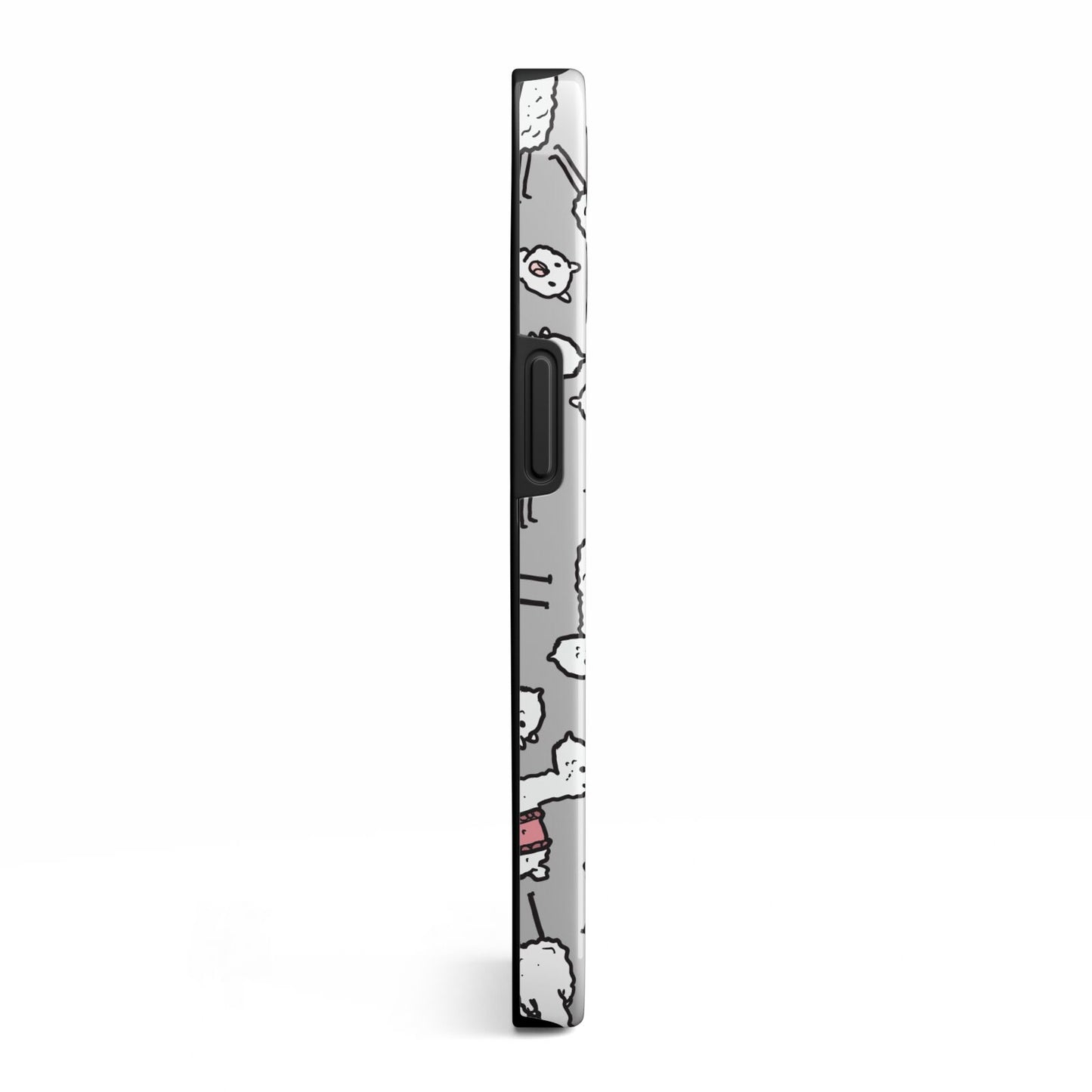 Personalised Llama Initials Monogram iPhone 13 Pro Side Image 3D Tough Case