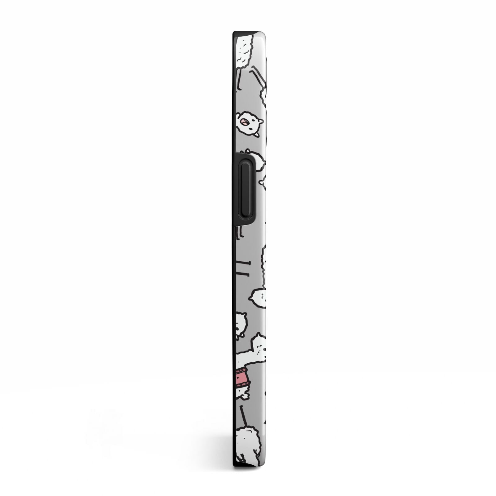 Personalised Llama Initials Monogram iPhone 13 Pro Side Image 3D Tough Case