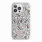 Personalised Llama Initials Monogram iPhone 13 Pro TPU Impact Case with White Edges