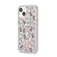 Personalised Llama Initials Monogram iPhone 14 Clear Tough Case Starlight Angled Image