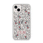 Personalised Llama Initials Monogram iPhone 14 Plus Glitter Tough Case Starlight