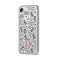 Personalised Llama Initials Monogram iPhone 14 Pro Max Glitter Tough Case Silver Angled Image
