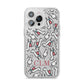 Personalised Llama Initials Monogram iPhone 14 Pro Max Glitter Tough Case Silver