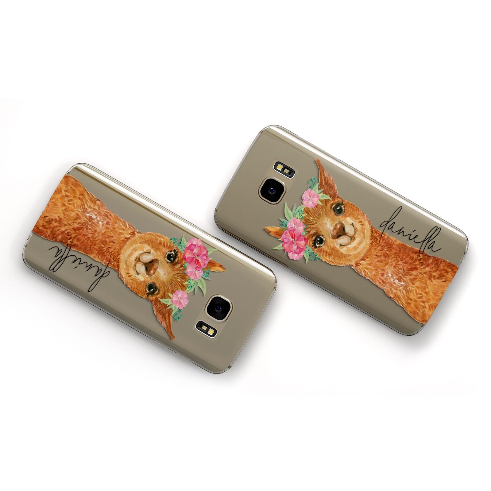 Personalised Llama Samsung Galaxy Case Flat Overview