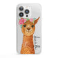 Personalised Llama iPhone 13 Pro Clear Bumper Case