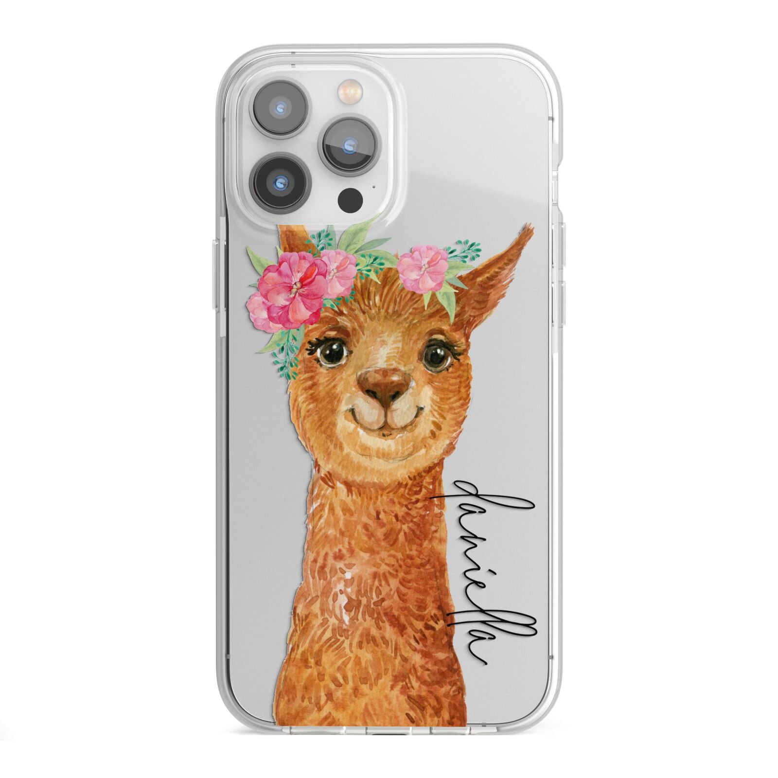 Personalised Llama iPhone 13 Pro Max TPU Impact Case with White Edges