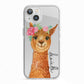 Personalised Llama iPhone 13 TPU Impact Case with White Edges