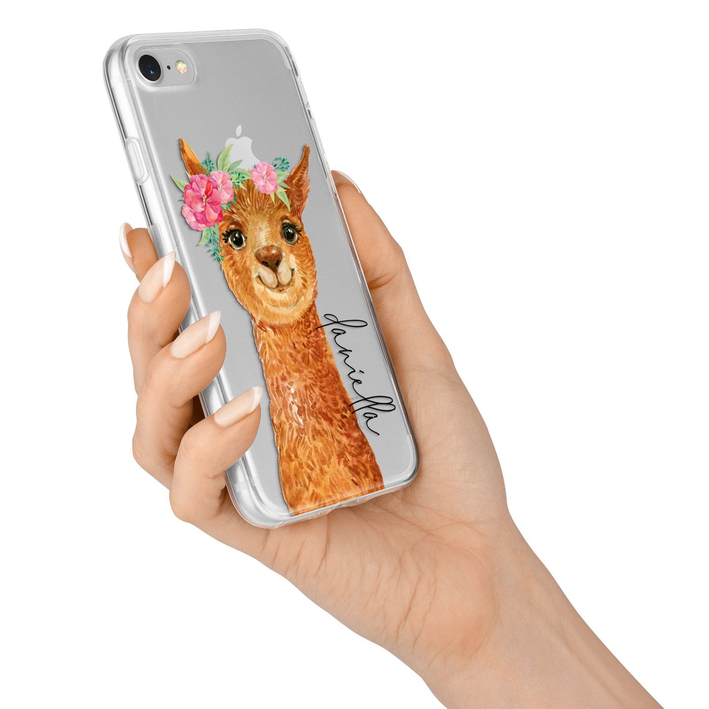 Personalised Llama iPhone 7 Bumper Case on Silver iPhone Alternative Image