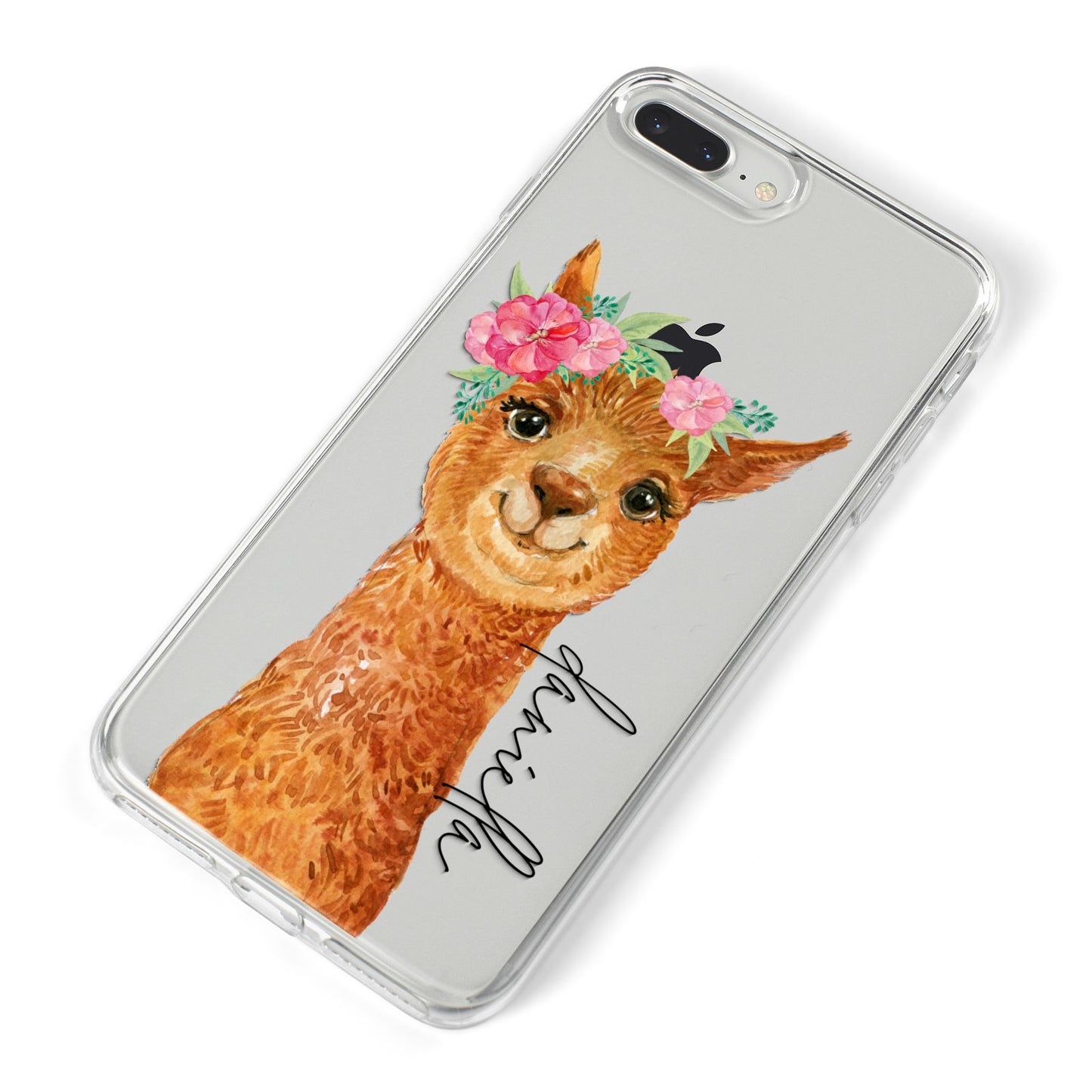 Personalised Llama iPhone 8 Plus Bumper Case on Silver iPhone Alternative Image