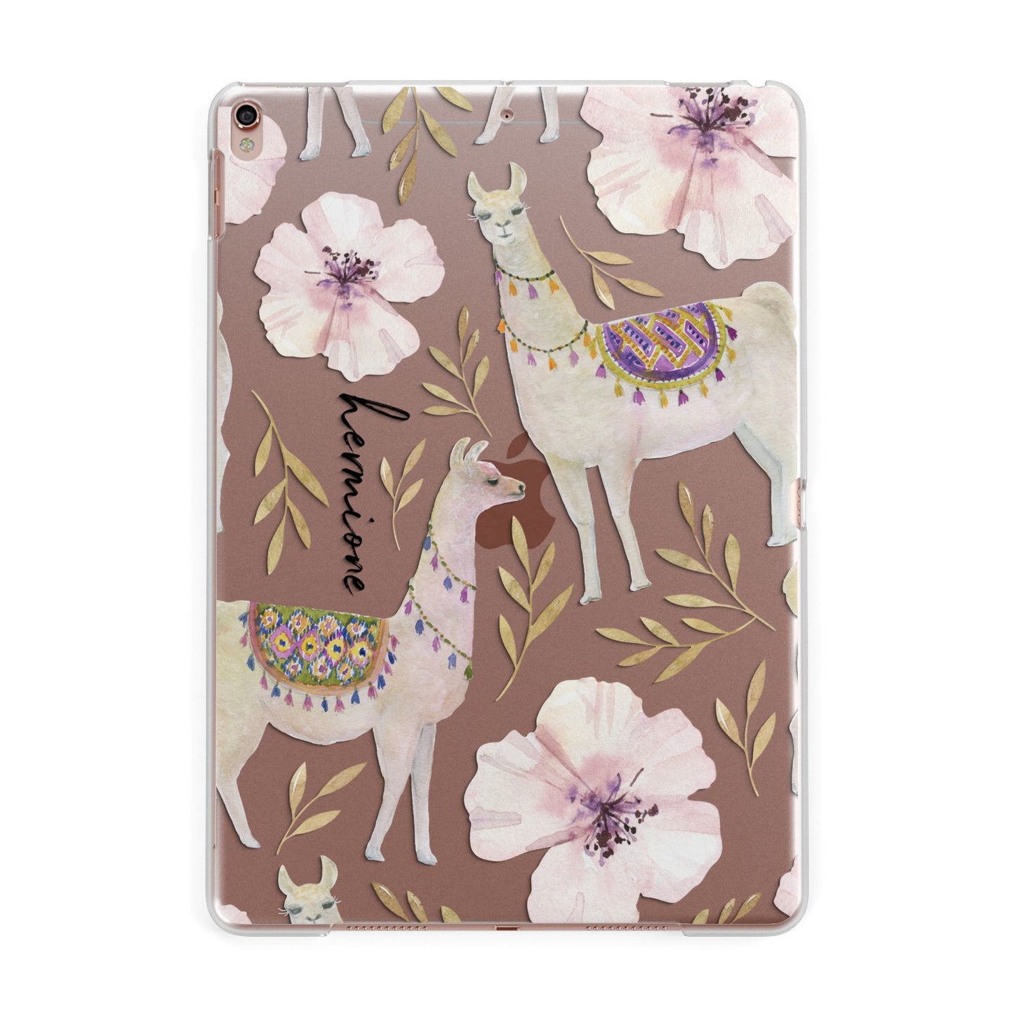Personalised Llamas Apple iPad Rose Gold Case