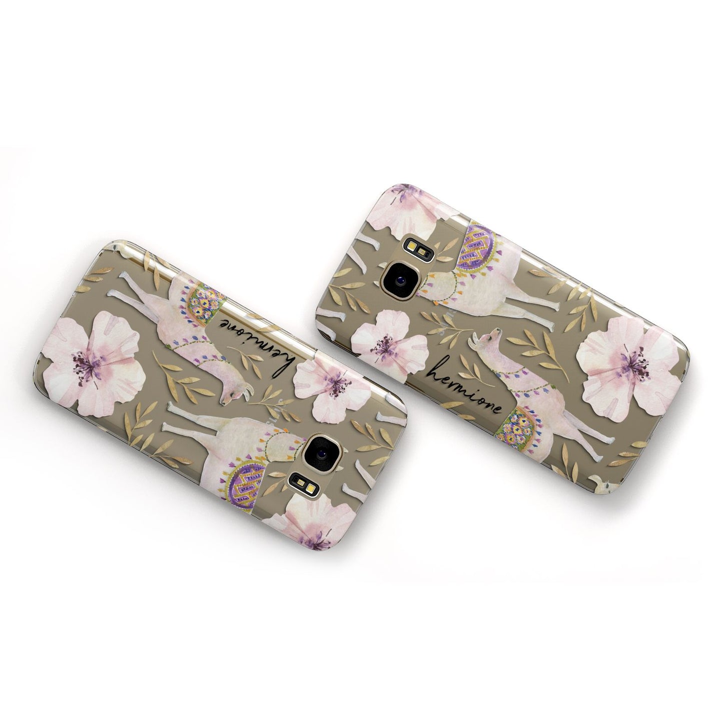 Personalised Llamas Samsung Galaxy Case Flat Overview