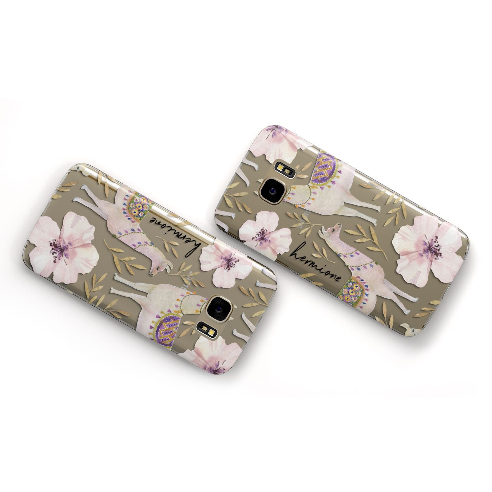 Personalised Llamas Samsung Galaxy Case Flat Overview