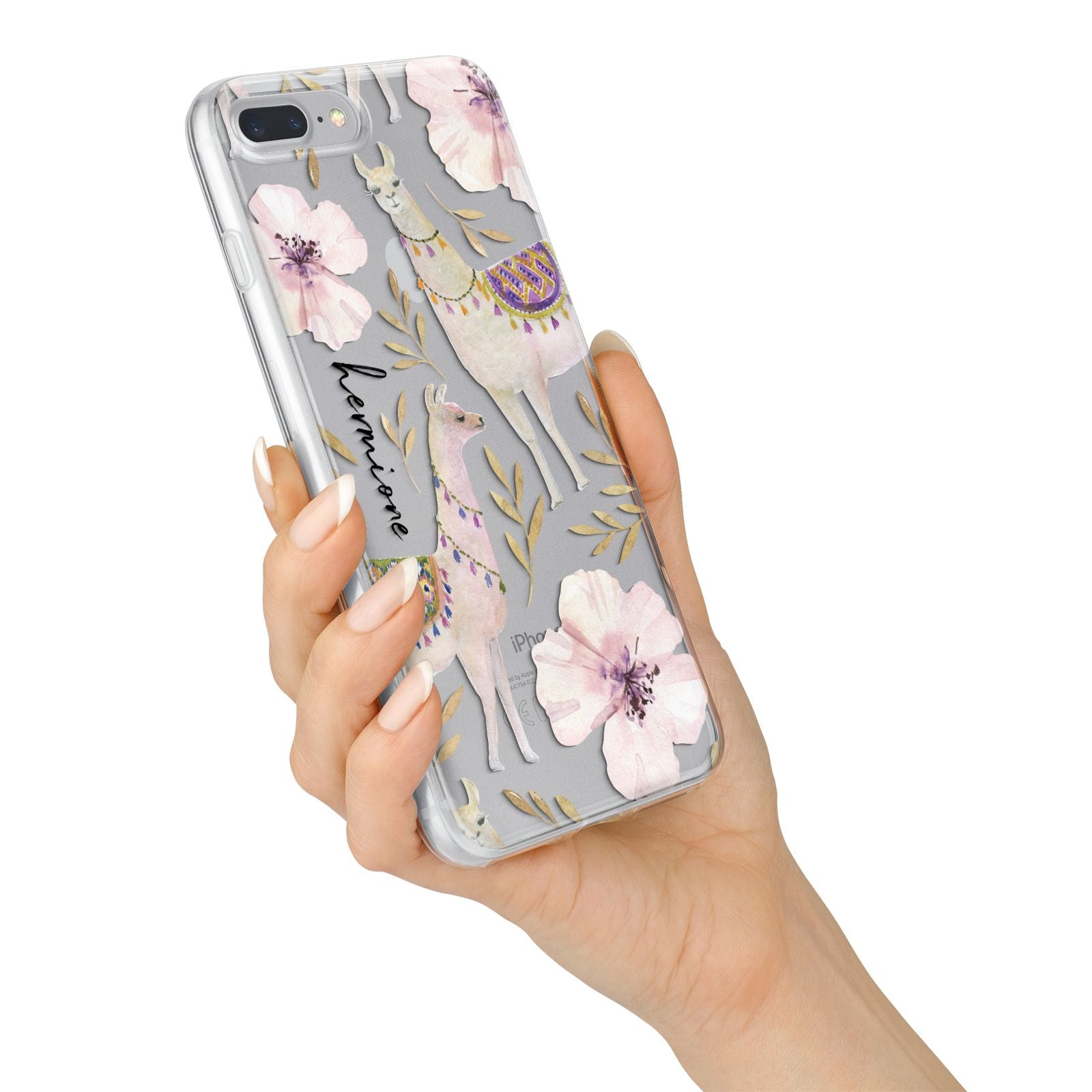 Personalised Llamas iPhone 7 Plus Bumper Case on Silver iPhone Alternative Image